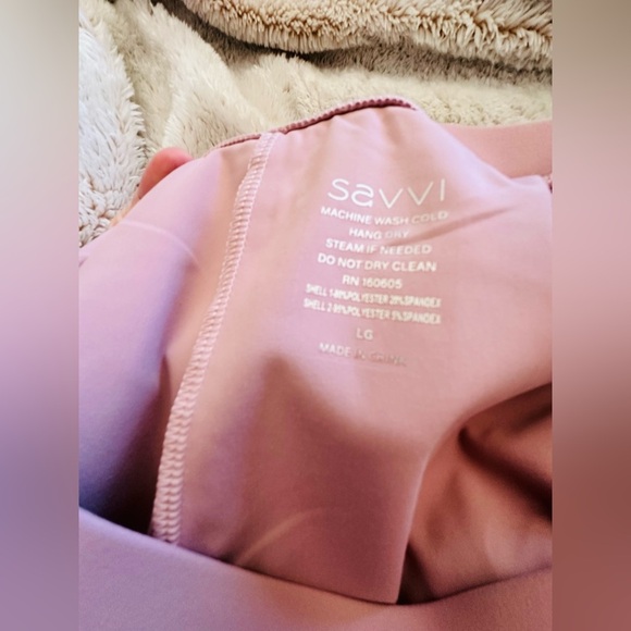 Savvi Paris Pleated Skort -- Pale Mauve - Picture 6 of 6